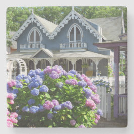 Hütten und Hydrangeas - Martha's Vineyard Steinuntersetzer