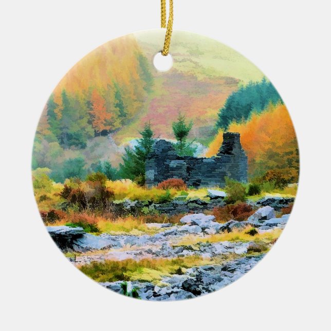 HÜTTEN WALES KERAMIKORNAMENT (Vorne)