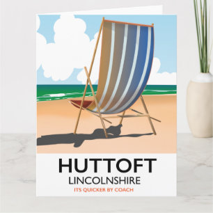 Huttoft Reiseplakat am Meer. Karte