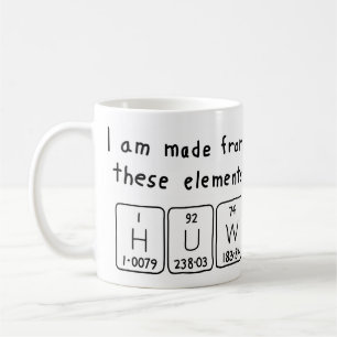 Huw Namen-Tasse periodischer Tabelle Kaffeetasse