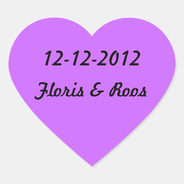 Huwelijks sticker (Vorderseite)