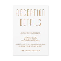 Huxley Modern Wedding Reception Card