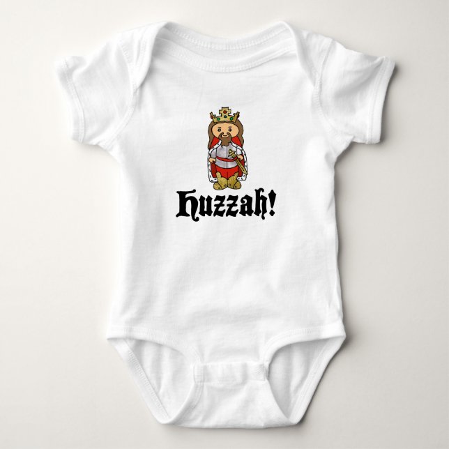 HUZZAH! Baby-Bodysuitt-shirt Königs Arthur Baby Strampler (Vorderseite)