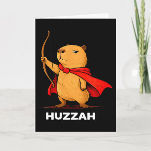 Huzzah Capybara Bogenschütze lustiger Bogen Meme N Karte