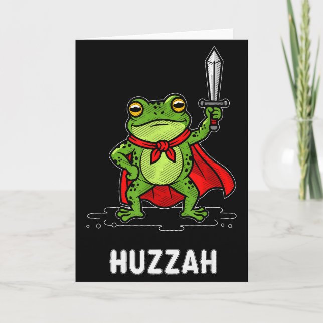 Huzzah Frog  Karte (Vorderseite)