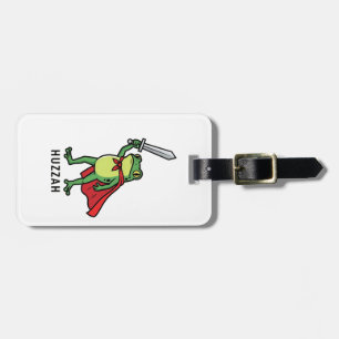 Huzzah Frog Knight Funny Sword Meme Zitat Gepäckanhänger