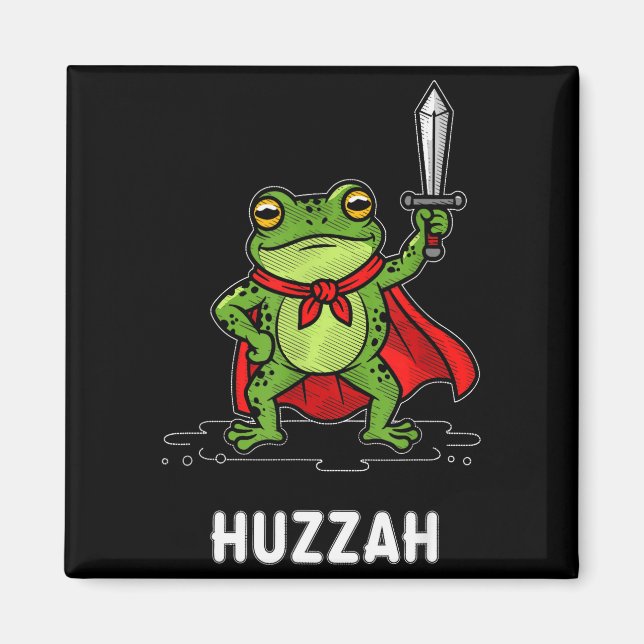 Huzzah Frog  Magnet (Vorne)
