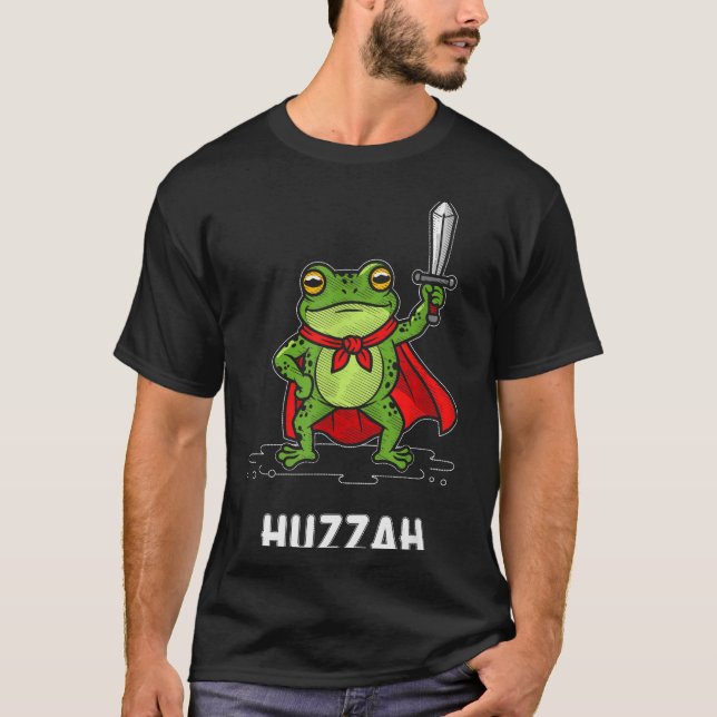 Huzzah Frog  T-Shirt (Vorderseite)