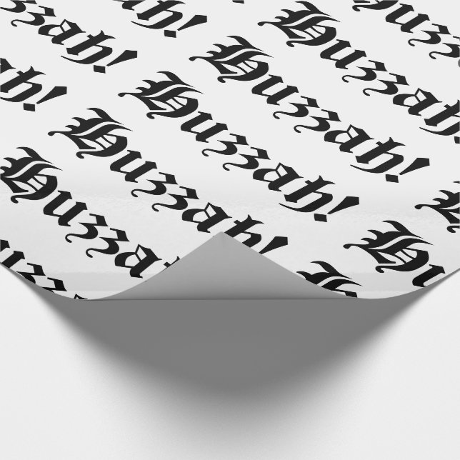 Huzzah! {Mittelalterliche Typografie} Geschenkpapier (Ecke)