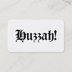 Huzzah! {Mittelalterliche Typografie} Visitenkarte