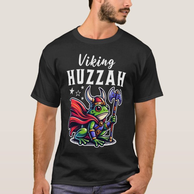 Huzzah Viking Frog T-Shirt (Vorderseite)