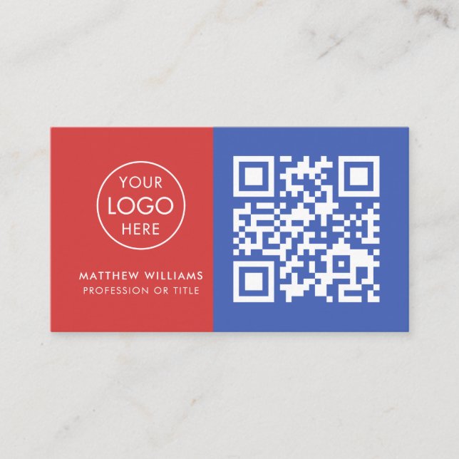 HVAC Beruflich QR-Logos Modern Visitenkarte (Vorderseite)