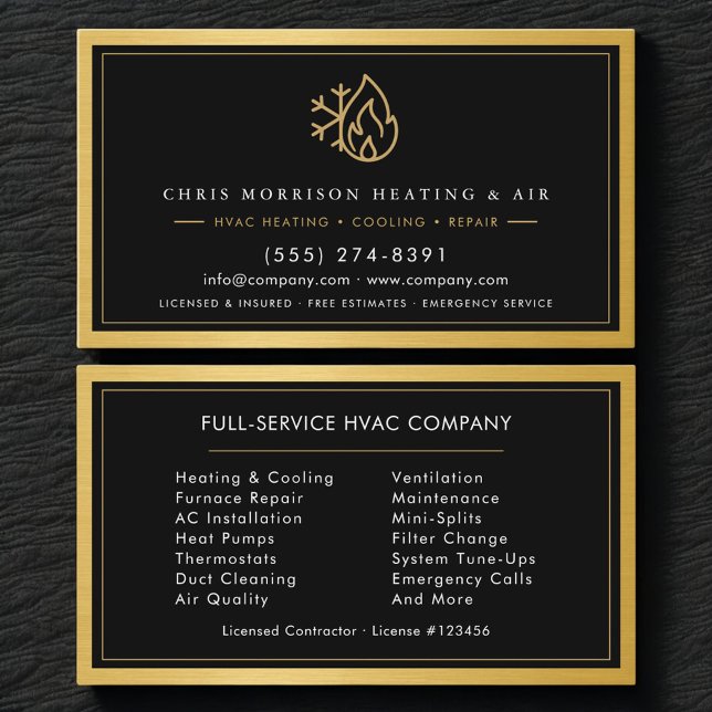 HVAC Company QR Code Visitenkarte (Von Creator hochgeladen)