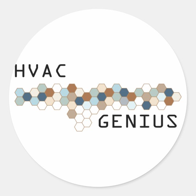 HVAC Genius Runder Aufkleber (Vorderseite)