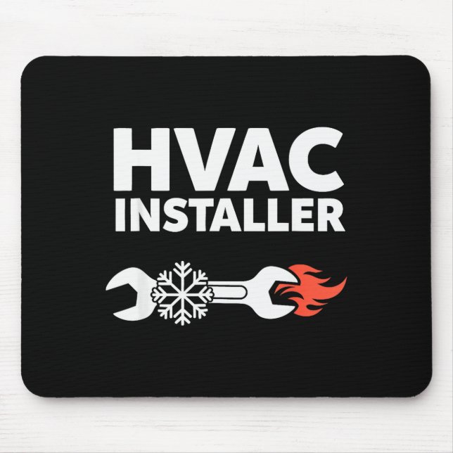 Hvac Installer Funny Hvac Tech Technician Father D Mousepad (Vorne)