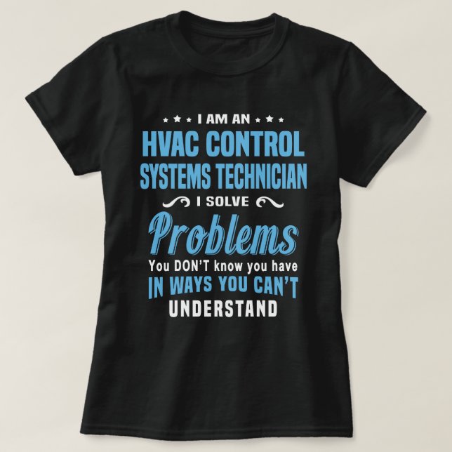 HVAC Kontrolle Systems Techniker T-Shirt (Design vorne)
