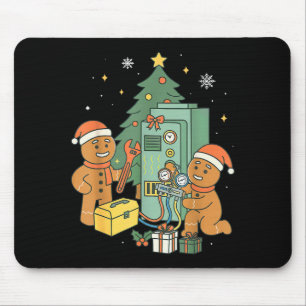 Hvac Lebkuchen Weihnachten Techniker Bau Mousepad