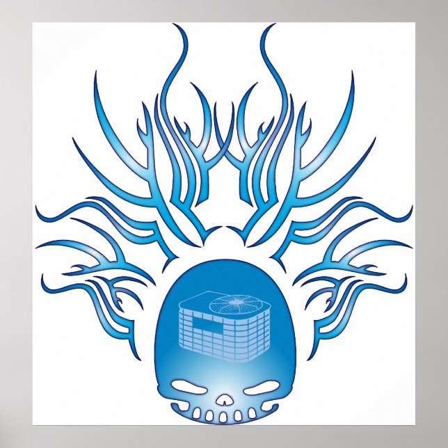 HVAC Skull Poster (Vorne)