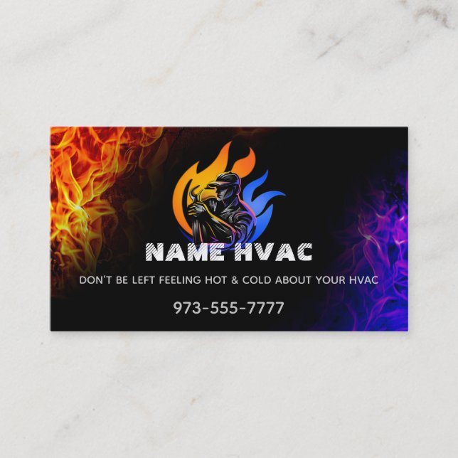 HVAC Slogans Business Cards Visitenkarte (Vorderseite)