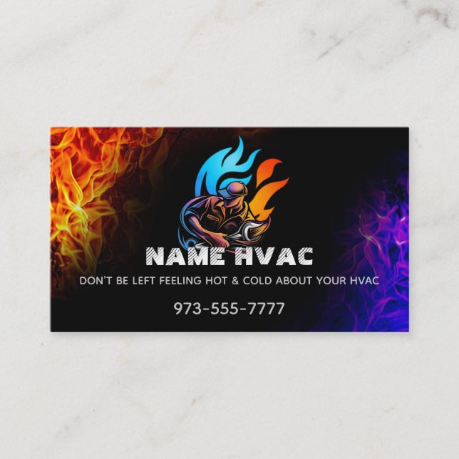 HVAC Slogans Business Cards Visitenkarte (Vorderseite)