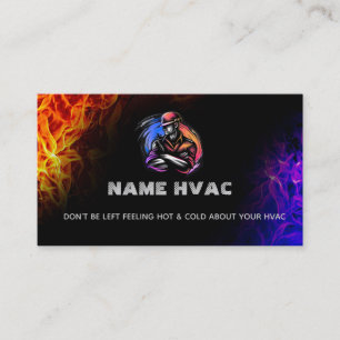 HVAC Slogans Business Cards Visitenkarte