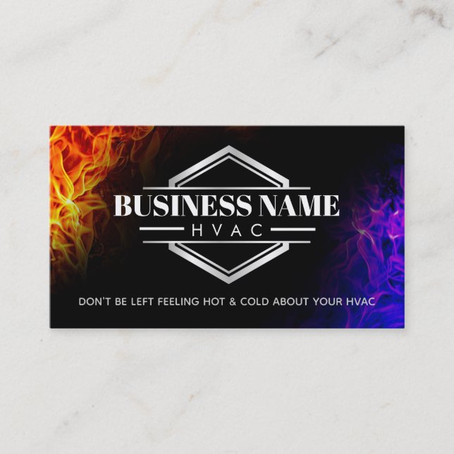 HVAC Slogans Business Cards Visitenkarte (Vorderseite)