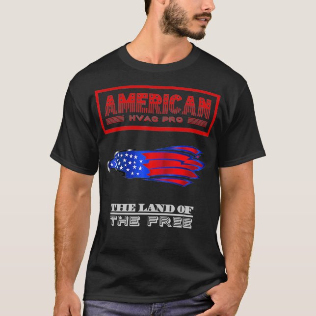 HVAC Tech American Pride Eagle USA Mechanisches T- T-Shirt (Vorderseite)