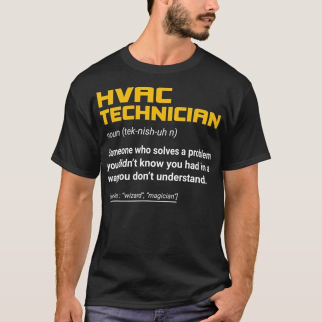 HVAC Tech Definition - Heizungs- und Kühltechnik T-Shirt (Vorderseite)