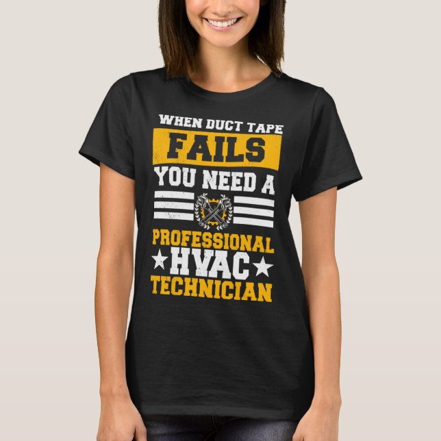 HVAC Technician Service HVACR Tech Installer Work  T-Shirt (Vorderseite)
