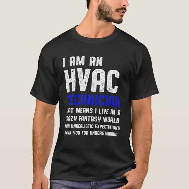 HVAC Techniker Fantasy Funny Funny HVAC Tech T-Shirt (Vorderseite)