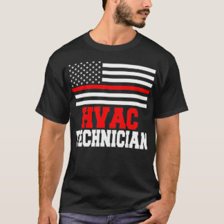 HVAC Techniker USA Flaggen Funny HVAC Tech T-Shirt