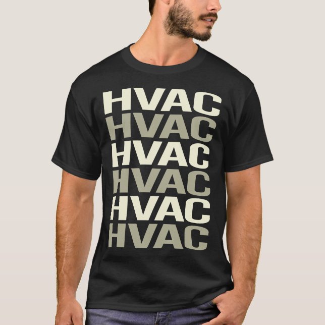 HVAC (weißer Text) T-Shirt (Vorderseite)