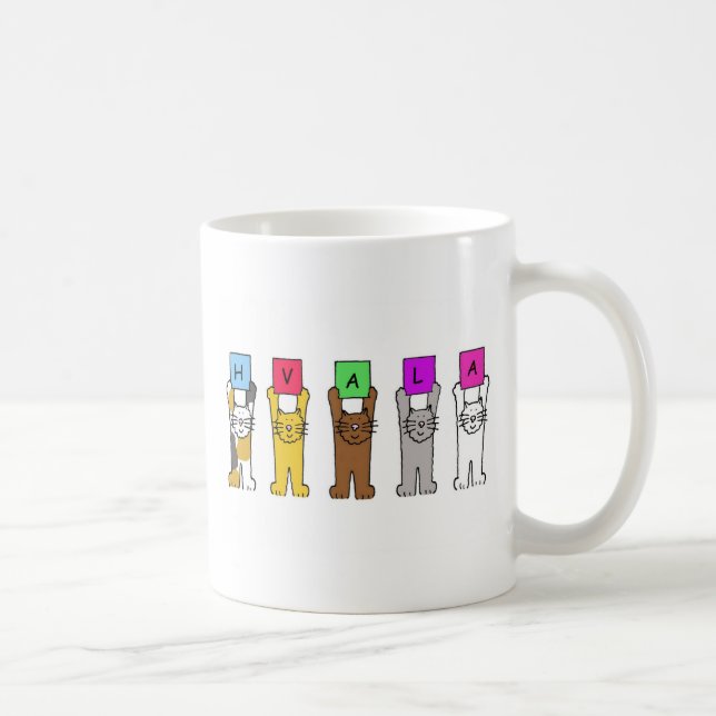 Hvala dankt Serben, Kroaten, Bosnier, Slowenien Kaffeetasse (Rechts)