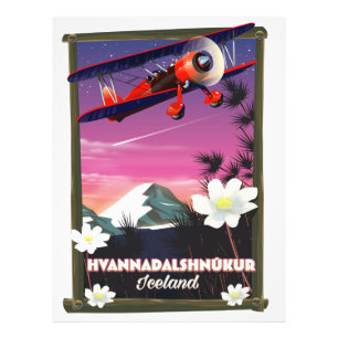 Hvannadalshnkur Island Reiseplakat. Fotodruck