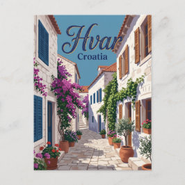 Hvar-Gasse Kroatien Postkarte