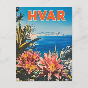 Hvar Kroatien vintage Postkarte