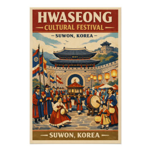 Hwaseong Kulturfestival in koreanischer Reise Poster