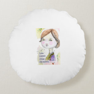 HWJ Throw Kindness Round Throw Kissen