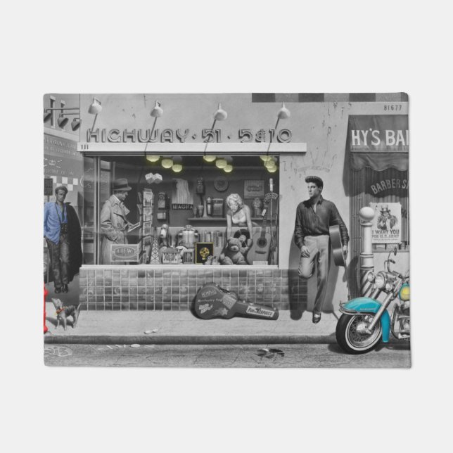 HWY 51 Silber 2 Fußmatte (Vorderseite)