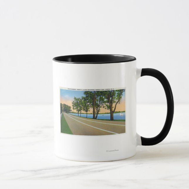 Hwy Route 5 Aussicht auf Seneca See Tasse (Rechts)