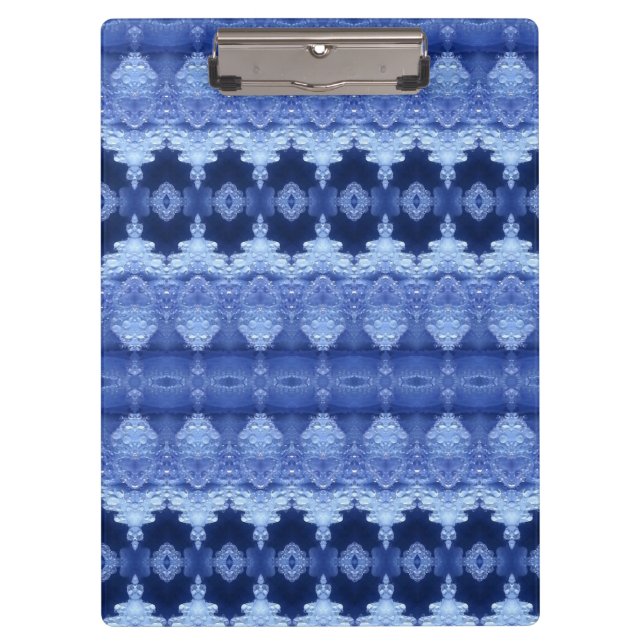 Hy Blue Ikat 2 Klemmbrett (Vorderseite)
