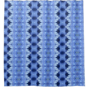 Hy Blue Ikat 8 Duschvorhang