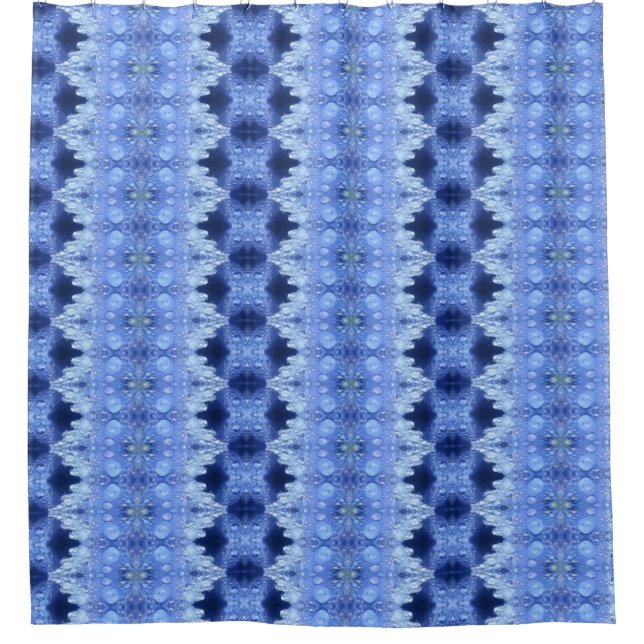 Hy Blue Ikat 8 Duschvorhang (Vorderseite)