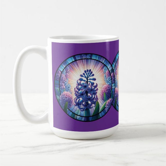 Hyacinth - Feste Glaskunst Kaffeetasse (Links)