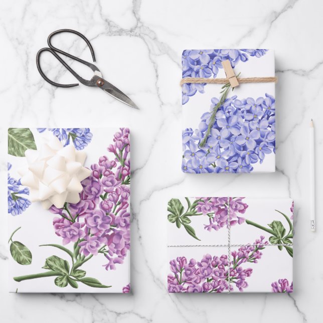 Hyacinth Wrapping Paper Sheets Geschenkpapier Set (Vorderseite)