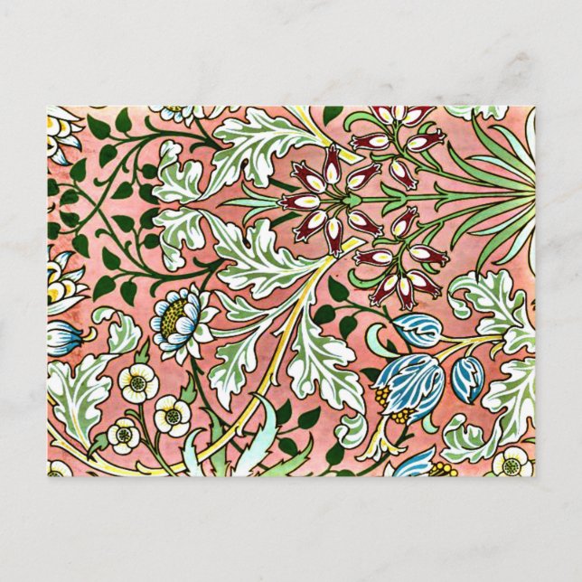 Hyakinth, ein William-Morris-Muster Postkarte (Vorderseite)