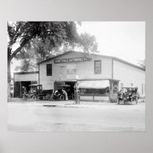 Hyattsville Auto Company, 1920. Altes Foto Poster