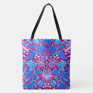 Hyazinthen-Druck, Aqua und Lila Williams Morris Tasche