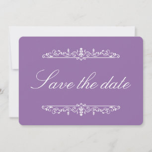 Hyazinthen-Regency-Stil elegante Save-the-Date-Kar Save The Date