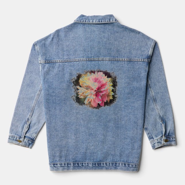 "Hybrid Dahlia" Jeansjacke (Rückseite)